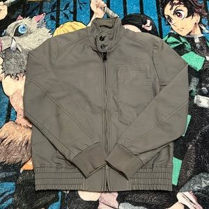 G-Star Raw Gray Zip Up Bomber Jacket Large